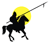 Vector clipart: Oriental horseman