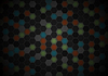 Vector clipart: Black and colorful hexagons tech pattern design
