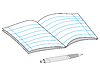 Vector clipart: Notebook and pen