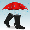 Vector clipart: Umbrella and boots