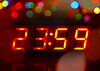 Digitaluhr und Bokeh | Stock Foto