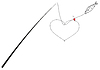 Vector clipart: Fishing rod and fish 