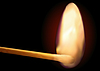 Vector clipart: Burning match