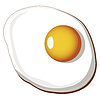 Vector clipart: Fried egg