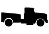 Vector clipart: Silhouette of truck
