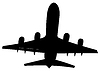 Vector clipart: Silhouette of airplane