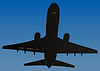 Silhouette of airplane