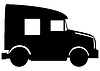 Vector clipart: Silhouette of truck