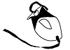 Vector clipart: Black and white carnival mask