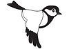 Vector clipart: Outline of a small bird