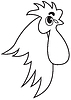 Vector clipart: Rooster head outline