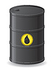 Vector clipart: black barrel for oil