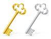 Vector clipart: old retro keys door lock