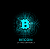 Векторный клипарт: Биткойн - электронная форма денег и инновационные
