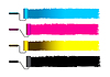 Векторный клипарт: Концепция CMYK с кистями