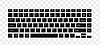 Black keyboard for laptop or computer