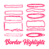 Highlighter elements. borders | Stock Vector Graphics