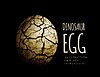Egg of dinosaur on black background. Realistic