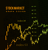 Vector clipart: schedule for changing stock market graph in positiv