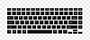 Black keyboard for laptop or computer