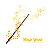 Magic wand with stars