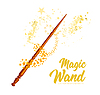 Magic wand with stars