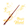 Magic wand with stars