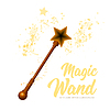 Magic wand with stars