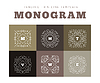 Vector clipart: Monogram series with letters on dark background