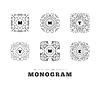 Vector clipart: Monogram series with letters