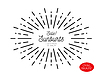Vector clipart: Sunburst design element. Oval shape