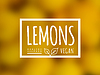 Lemon background and label on it. Environmentally