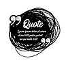 Drawn quotes and frame to highlight frame, quotes