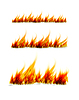 Vector clipart: Fiery flames. Fire bonfire