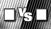 Versus halftone comics design. VS fight for