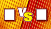 Versus halftone comics design. VS fight for