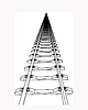 railway going forward. 3d on white