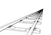 railway going forward. 3d on white