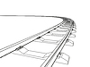 railway going forward. 3d on white