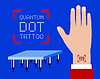 Vector clipart: Quantum dot tattoo. Methodology for tracking patien