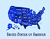 USA state map illustrastion