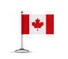 Vector clipart: Canadian flag standing
