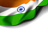Vector clipart: Waving flag of india