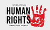 Vector clipart: December is Human Rights Awareness Month. with hand