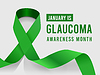 Vector clipart: January is Glaucoma Awareness Month. with green