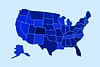 USA state map illustrastion