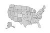 USA state map illustrastion