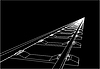 railway going forward. 3d on black
