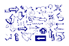 Vector clipart: Drawn arrows