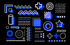 Vector clipart: Abstract geometric background. Memphis design style